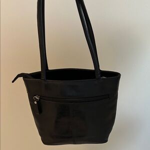 Elegant Black Leather Purse/ Bag